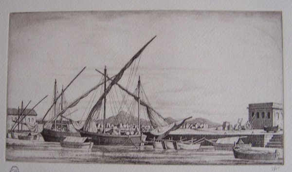 Harbour Scene, Syracuse by Ian Strang
