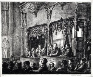 Irving Place Burlesk by Reginald Marsh at Harris Schrank Fine Prints