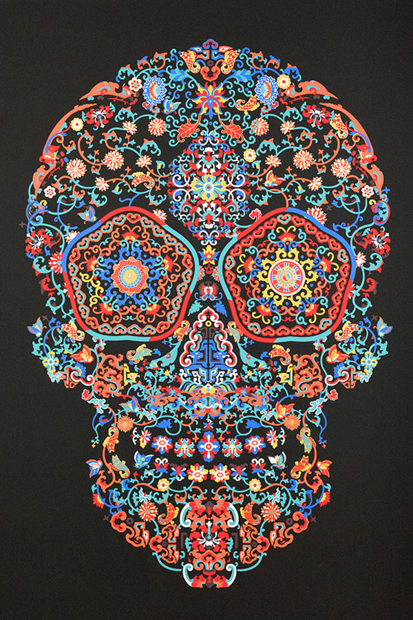 Cloisonné Skull by Jacky Tsai