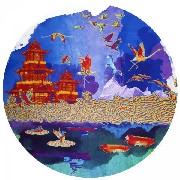 Petrol Rainbow (shanghai Tang Series) by Jacky Tsai