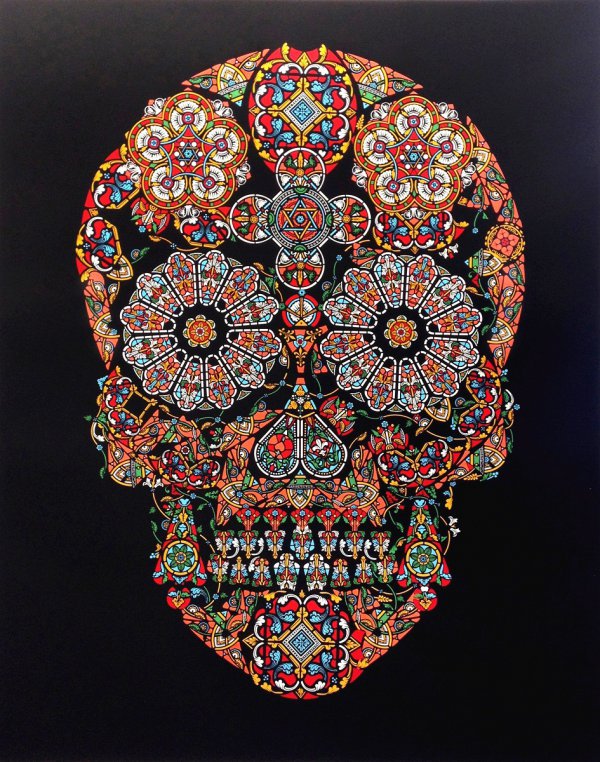 Stained Glass Skull by Jacky Tsai