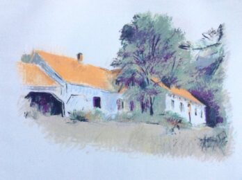 Jim’s House With Painted Roof by Wolf Kahn at William Chambers Art