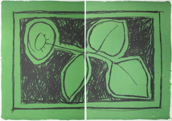 Flor Sobre Verd / Flower On Green by Joan Hernandez Pijuan