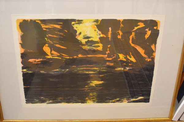 Sunset Over The Sea by John Houston