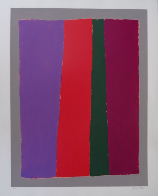 Vertical Red (with Violet And Green) by John Opper