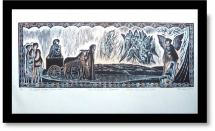 Joseph, Mary,gabriel And Angels by Angela Lemaire at Pomegranate Fine Art