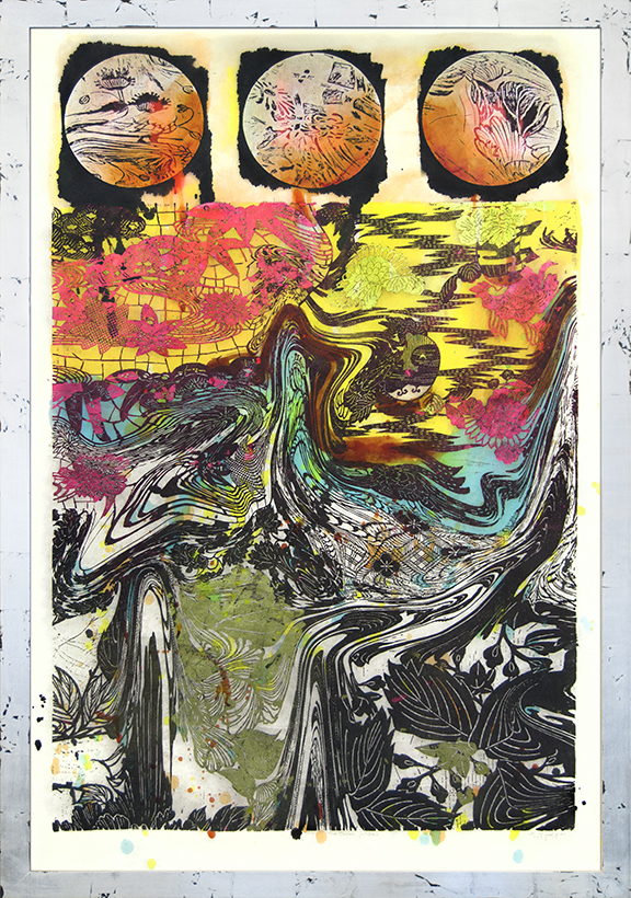The three fishes by Judy Pfaff