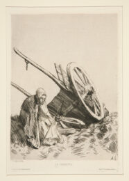 La Charrette Brisée by Alphonse Legros at Sylvan Cole Gallery