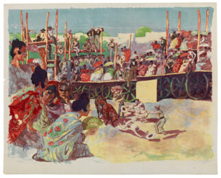 La Corrida: Une Corrida à La Campagne (a Country Bullfight) by Alexandre Lunois at Sylvan Cole Gallery