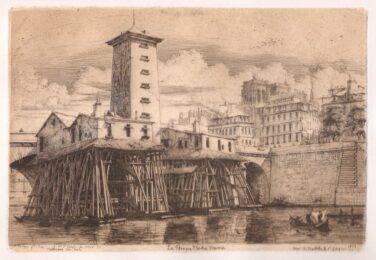 La Pompe Notre-dame by Charles Meryon at Sylvan Cole Gallery