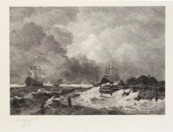 La Tempête (the Storm) [with] Brisants, Granville by Paul Huet at Sylvan Cole Gallery