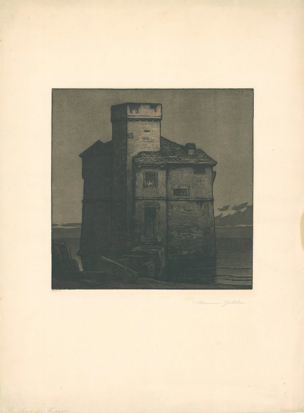 La Torre Di Rapallo (torre Pagana) by Hermann Gattiker