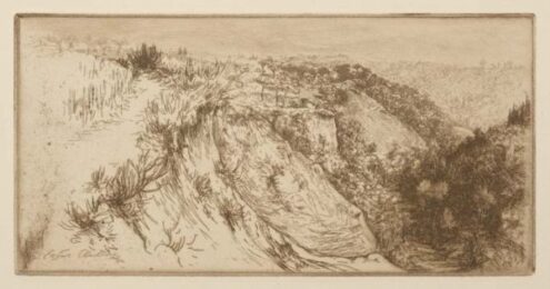 La Vallée Fertile, Près Monte Oliveto Maggiore by Edgar Chahine at Sylvan Cole Gallery