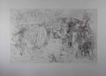 Land-partie, Verzögerter Aufbruch by Horst Peter Meyer at Sylvan Cole Gallery