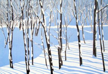 Landscape / Blue Shadow (copper Plate) by Rica Bando at ebo Gallery