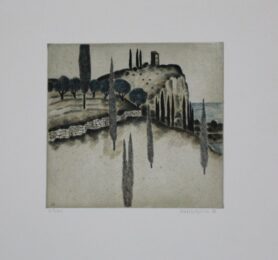 Landschaft Mit Zypressen / Landscape With Cypresses by Herbert Breiter at Sylvan Cole Gallery