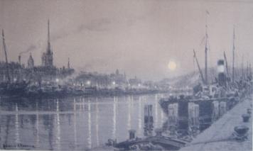Le Port De Rouen by Ludovic Alléaume at Sylvan Cole Gallery