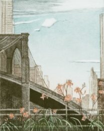 Lillies By The Bridge by Linda Adato at ebo Gallery