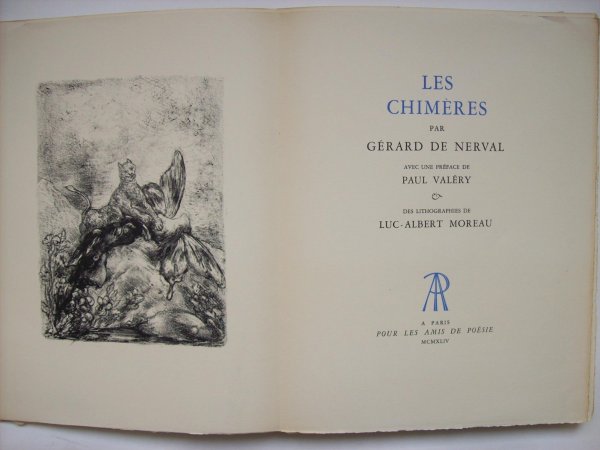 Les Chimères, Par Gérard De Nerval. Avec Une Préface De Paul Valéry & Des Lithographies De Luc-... by Luc-Albert Moreau