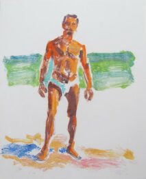 Man By Green Sea by McWillie Chambers at William Chambers Art