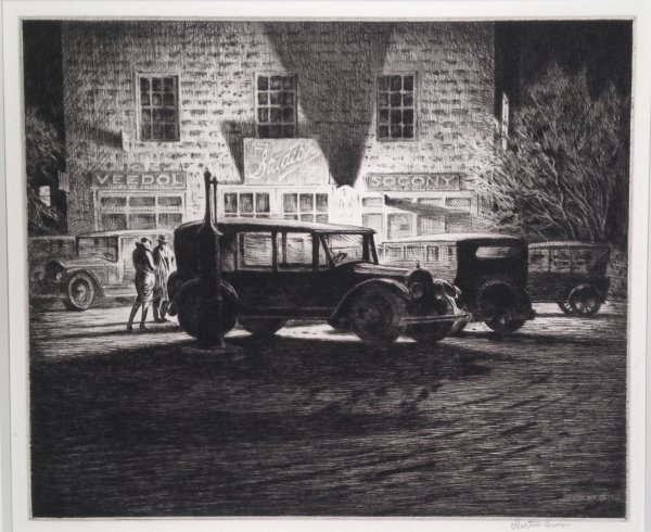 Shadows, Garage At Night by Martin Lewis