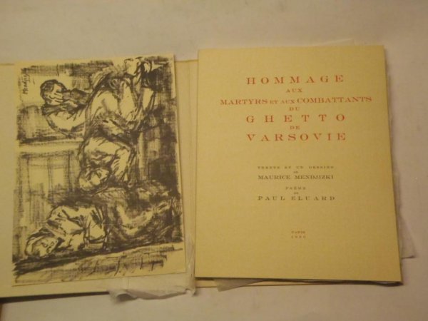 Hommage Aux Martyrs Et Aux Combattants Du Ghetto De Varsovie. Trente Et Un Dessins De Maurice Mendji... by Maurice Mendjizki