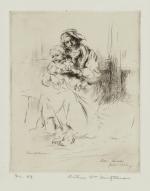 Mother And Child, Sion, Suisse by Arthur William Heintzelman at Sylvan Cole Gallery