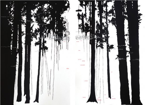 Nature (diptych) by Brigitte Waldach