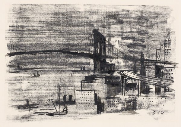 Brooklyn Bridge by Otto Rudolf Schatz at