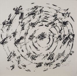 Ouroboros (sand) #5 by Gunther Uecker at Gallery Har-El, Printers & Publishers