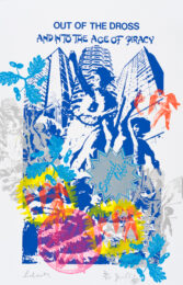Out Of The Dross (blue) by Jamie Reid at Paul Stolper Gallery