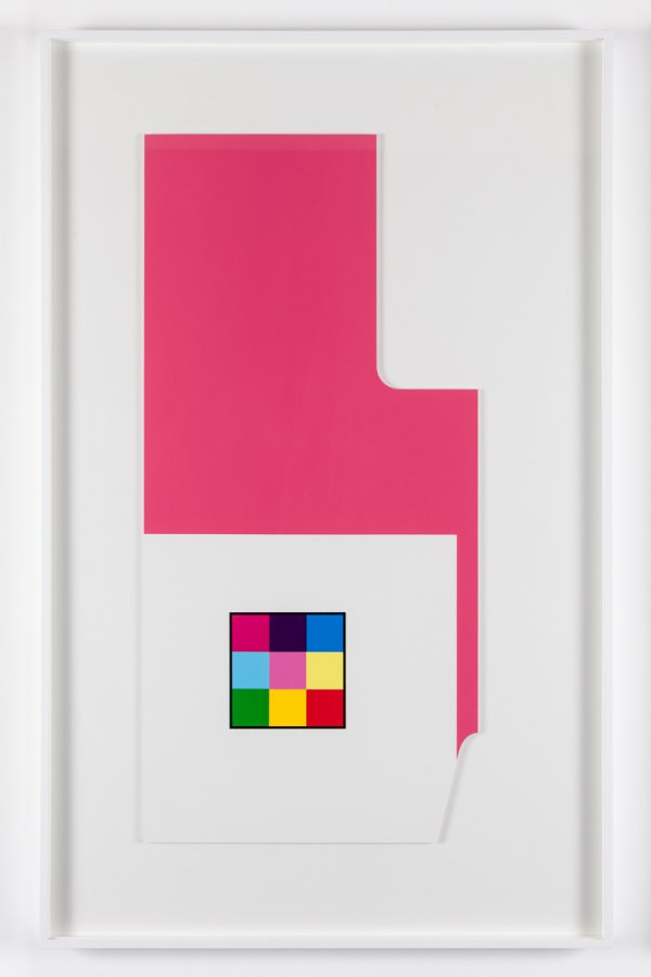 ‘radius-cut Pink White’ by Peter Saville