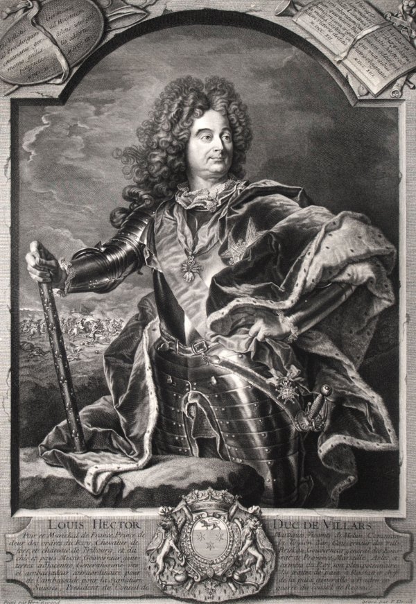 Claude-louis-hector, Duc De Villars Maréchal De France by Pierre Drevet