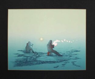 Poèmes Inutiles (lecteur De Poésie Dans La Neige) by Lucio Fanti at Sylvan Cole Gallery