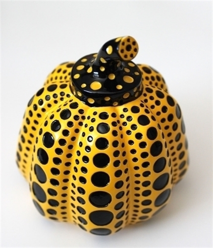 Pumpkin (yellow/black) by Yayoi Kusama