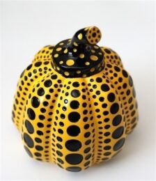 Pumpkin (yellow/black) by Yayoi Kusama at Vogtle Contemporary