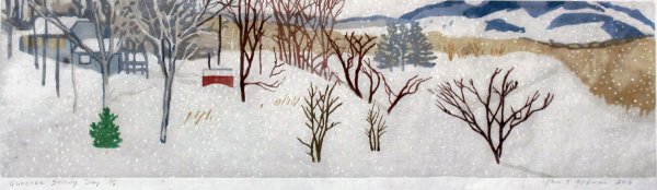Quechee Snowy Day by Jane E. Goldman at ebo Gallery