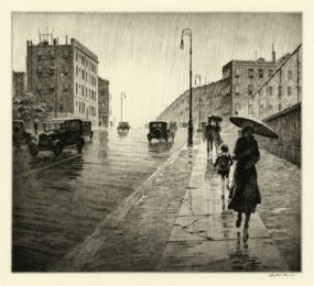 Rainy Day, Queens by Martin Lewis at Harris Schrank Fine Prints