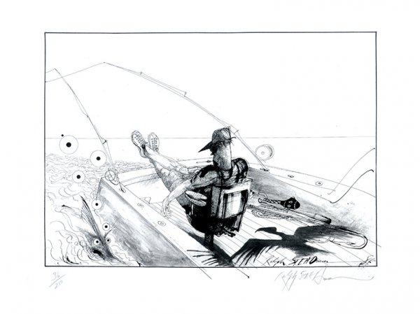 Lono’s Fighting Chair. by Ralph Steadman