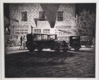 Shadows, Garage At Night by Martin Lewis at Harris Schrank Fine Prints