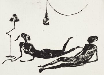 Shitty Sisters 10 by Stephen Chambers RA at Paupers Press