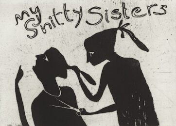 Shitty Sisters 2 by Stephen Chambers RA at Paupers Press