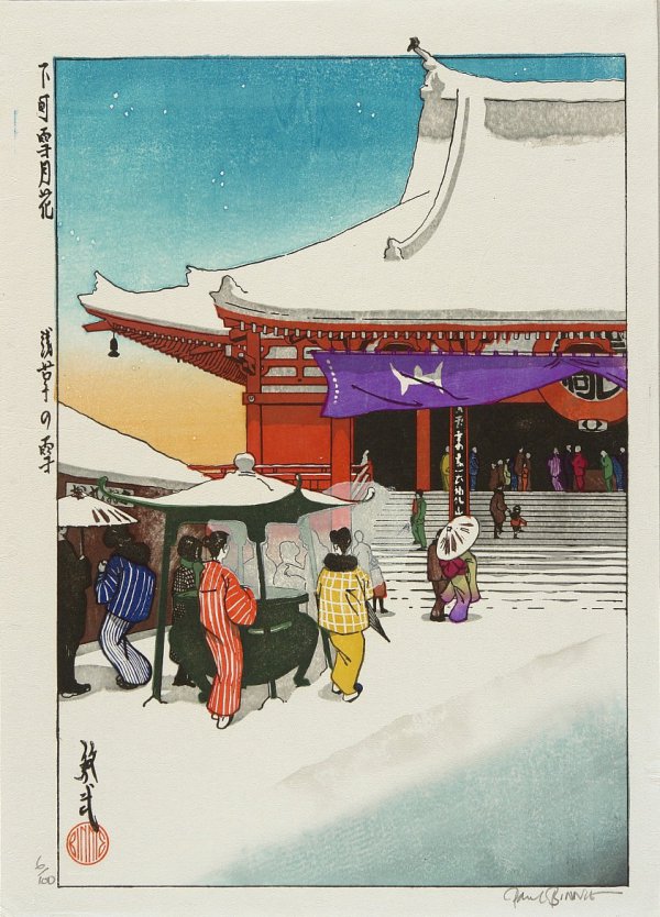 Snow At Asakusa by Paul Binnie