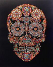 Stained Glass Skull by Jacky Tsai at Eyestorm