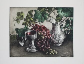 Stilleben Mit Wein / Still Life With Wine by Jens Rusch at Sylvan Cole Gallery