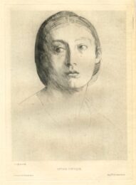 Tête De Jeune Fille / Extase Poétique by Alphonse Legros at Sylvan Cole Gallery