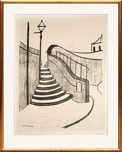 The Old Steps, Stockport by L. S. Lowry