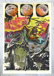 The three fishes by Judy Pfaff at Tandem Press (IFPDA)