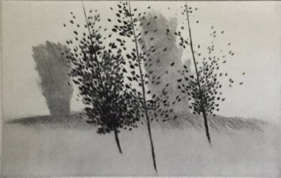 Three Trees, Leaning by Robert Kipniss at ebo Gallery