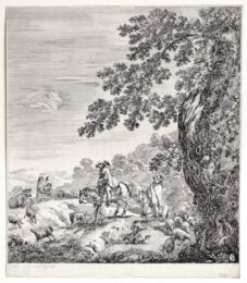 Two Men On Horseback by Stefano Della Bella at Emanuel von Baeyer - Cabinet